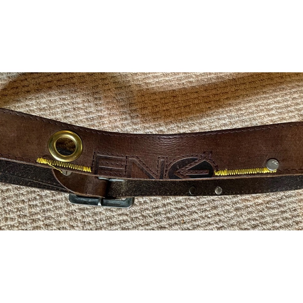 Energie Brown Leather Belt Bag